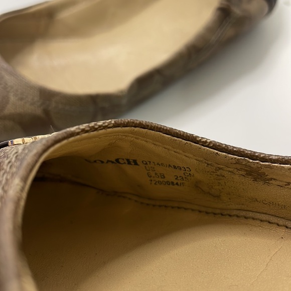 Coach Chelsea Ballet Flats Canvas Leather Toe Cap, Women's Size 6.5 - Picture 14 of 15